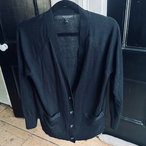 Banana Republic black Marino Wool Cardigan